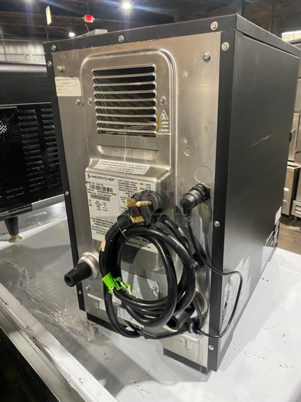 MerryChef Eikon E2S black commercial high-speed cook oven, 2022 model, electric, 208/240V, excellent condition, labels visible.