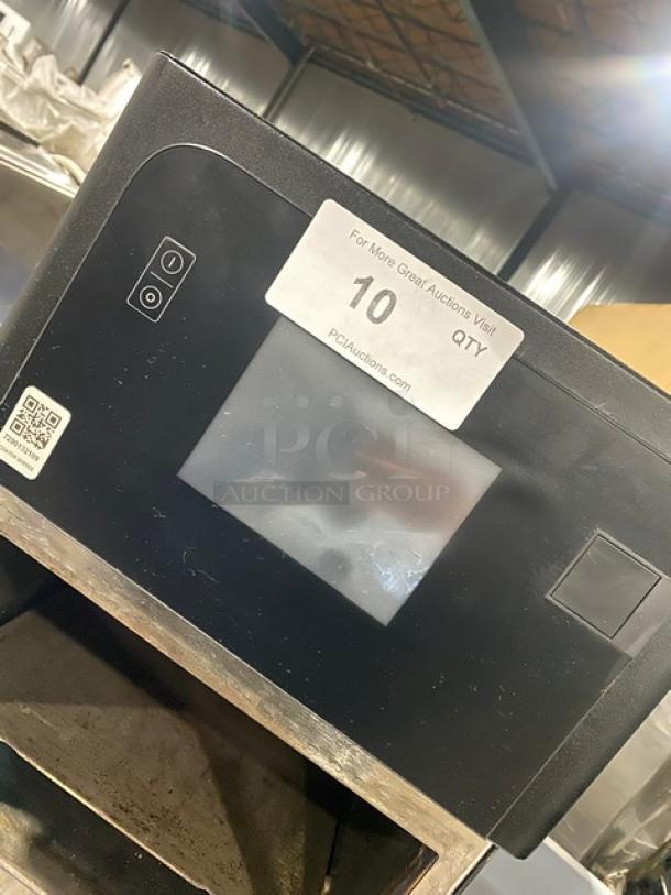 MerryChef Eikon E2S countertop rapid cook oven, black, 2022 model, electric, 208/240V 1 Phase, SN: 2212213091659, features a touchscreen.