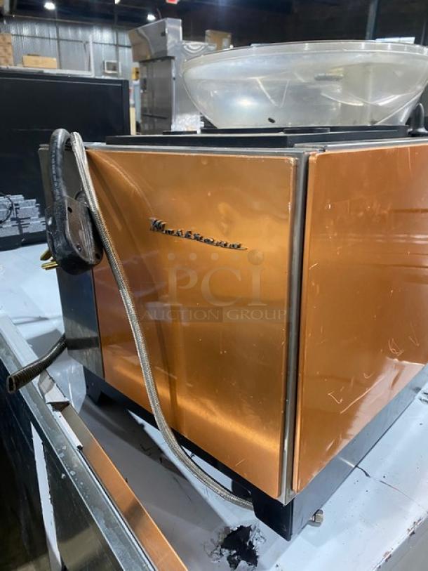 Mastra CS2 stainless steel espresso machine, 2018 model, with bean hopper. Electric, countertop, serial number 40-148773.