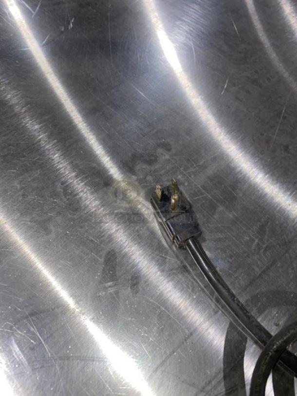 Beverage-Air stainless steel commercial chef base, model WTRCS841, 84", with 4 refrigerated drawers, on casters. Plug shown.