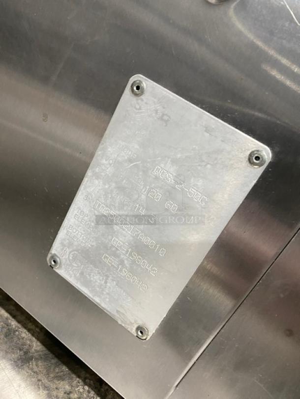 Star QCS Series stainless steel countertop conveyor toaster, Model QCS250C, with quartz-convection system. Serial number TQ2500217A0010 visible on label.