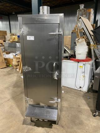 All Stainless Steel Commercial Gas Powered Chinese Smoker Oven/Smoke House! On Legs! - Item #1232192