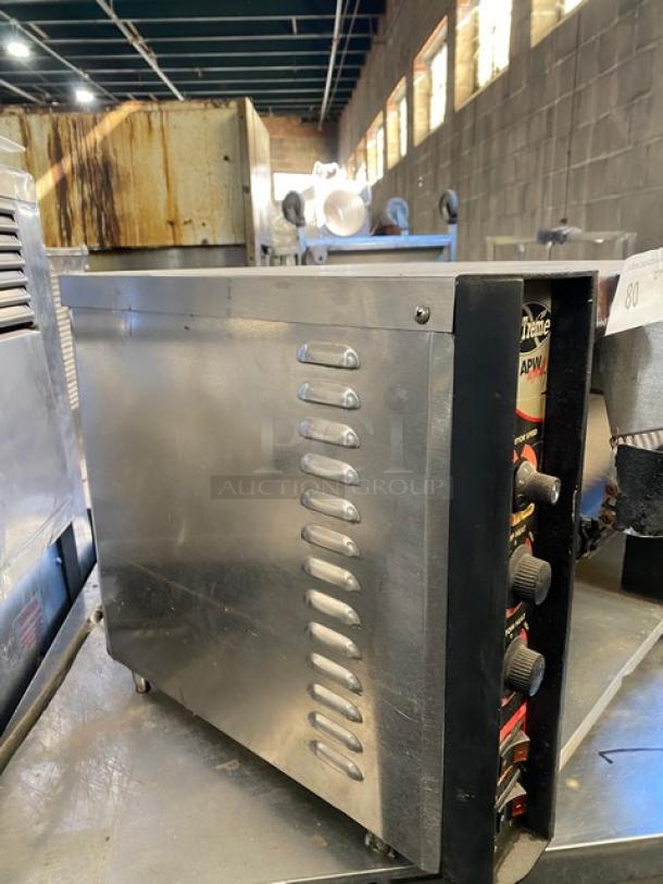 APW Wyott X*Treme Series countertop conveyor toaster, Model XTRM3H, stainless steel, 13" wide belt, 3" opening, used condition.