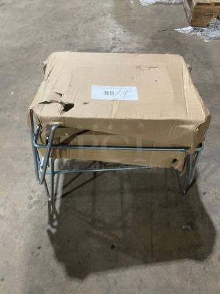 Winholt Commercial Wired Steel Display Stand, Model W-1014, 10"x14", on legs, 500 lb capacity, new in damaged box.