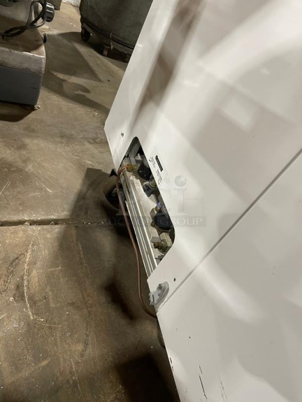 Urban Cultivator Commercial 001 indoor garden, white, double glass door, electric, on casters, 120V, for herbs and microgreens.