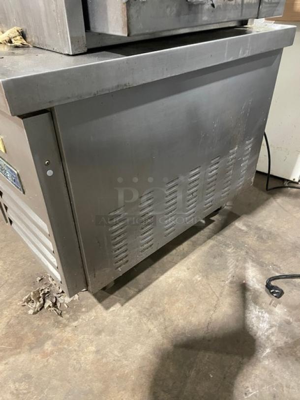 Arctic Air stainless steel 2-drawer refrigerated chef base, model ARCB60CZ, 62", on casters, 115V, serial H21271801.