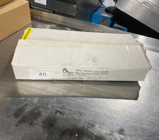 New Adcraft Titan Series 8" Round Stainless Steel Fry Pan in box, Model FPSI-8, induction-ready, commercial-grade.