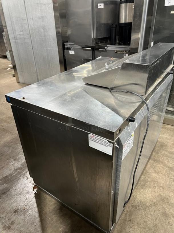 Continental Commercial 2-Door Stainless Steel Refrigerated Prep Table, Model SW48N8, 48", Bain Marie Style, SN: 15993006.