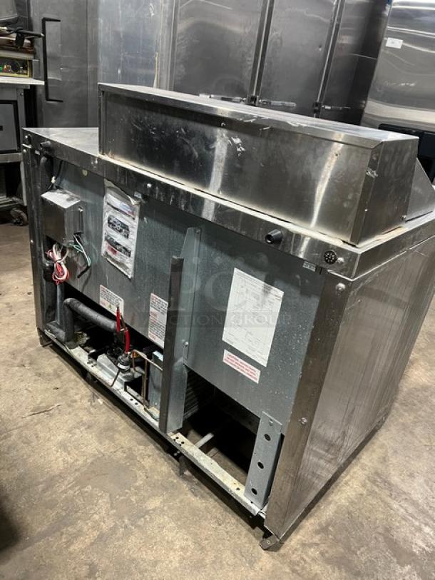 Continental SW48N8 2-Door Stainless Steel Refrigerated Bain Marie, 48" with poly coated rack, serial number 159A8997.