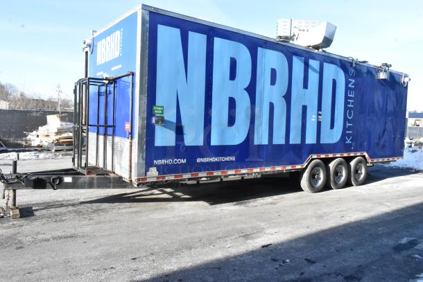 Brand new 2021 Cruising Kitchens 24' fast food trailer. Includes CaptiveAire hood, fire suppression, sinks. Clear title.