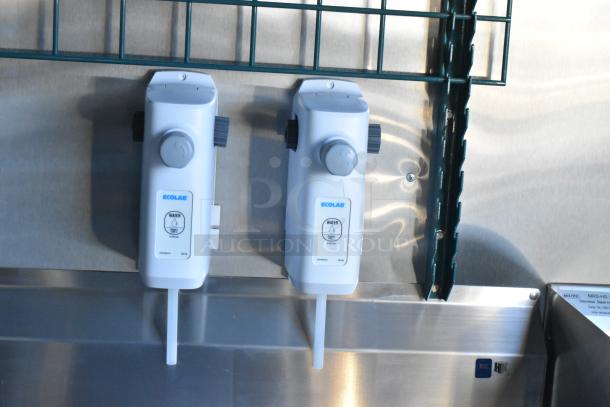 Ecolab water dispensers in stainless steel fast food trailer by Cruising Kitchens.