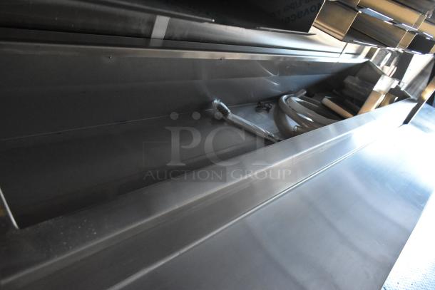 Brand new 2021 Cruising Kitchens 24' Burger King mobile kitchen interior. Features stainless steel commercial equipment.
