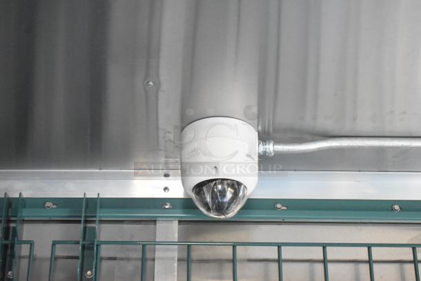 Interior ceiling of 2021 Cruising Kitchens 24' Burger King fast food trailer, featuring a security camera.