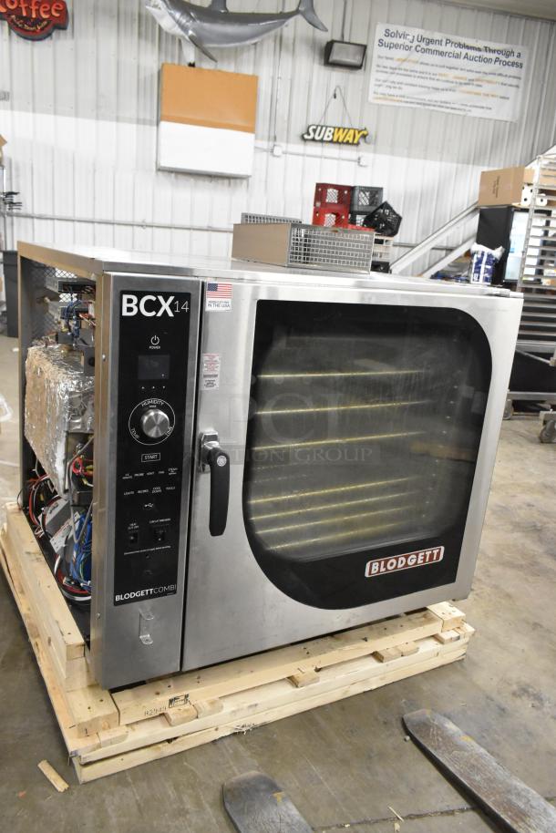 2025 Blodgett BCX-14E commercial electric combi convection oven, 208V, 3-phase; with digital controls and visible signs of wear.