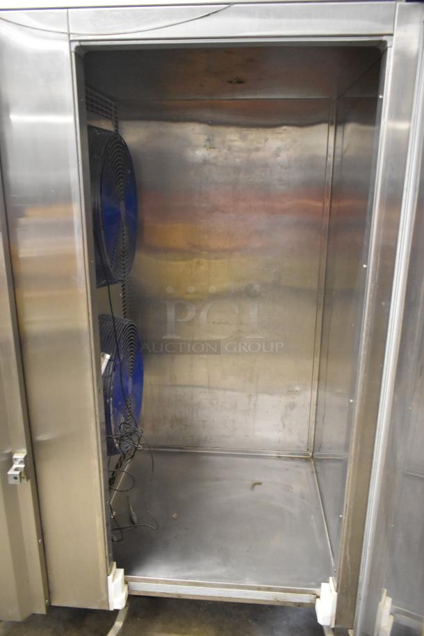 Alto Shaam stainless steel commercial quickchiller, includes 2 probes, spacious interior, visible cooling fans, in good condition.