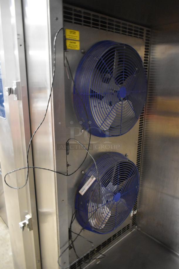 Alto Shaam stainless steel blast chiller with two fans and probes, commercial-grade, slight surface wear, optimal cooling efficiency.