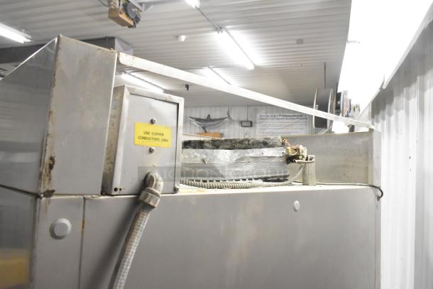 Alto Shaam stainless steel quickchiller with visible wear. Includes two probes. Label reads "Use copper conductors only."