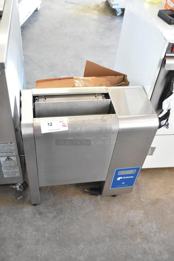 2021 AJ Antunes BKT-2V vertical contact toaster, commercial countertop model, 200-240 volts, 1 phase, good condition.