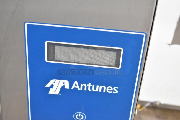 2021 AJ Antunes BKT-2V Countertop Vertical Contact Toaster, blue panel, digital display, 200-240V, 1 Phase.
