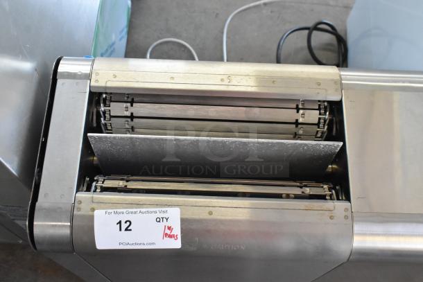 2021 AJ Antunes BKT-2V Commercial Countertop Vertical Contact Toaster, Stainless Steel, 200-240V, 1 Phase, in good condition.