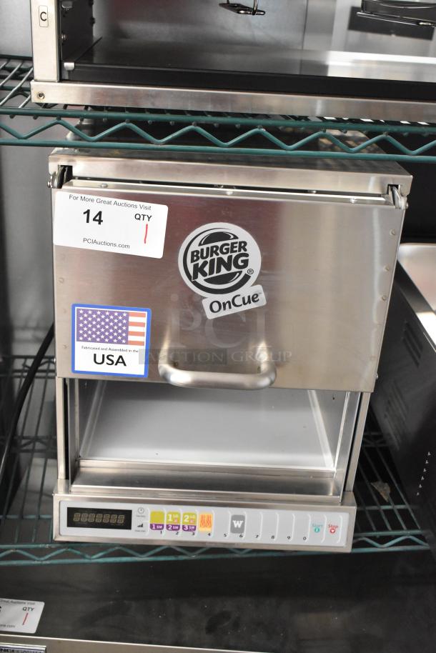 2021 Menumaster OC24BK commercial microwave oven, stainless steel, 208/240V, 1-phase, countertop model, excellent condition.