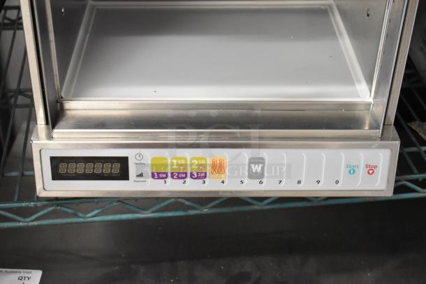 2021 Menumaster OC24BK commercial countertop microwave oven, 208/240 volts, digital controls, excellent condition.