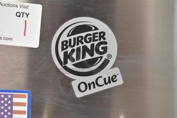 2021 Menumaster OC24BK commercial countertop microwave, stainless steel, with Burger King OnCue logo, 208/240V, 1 phase.