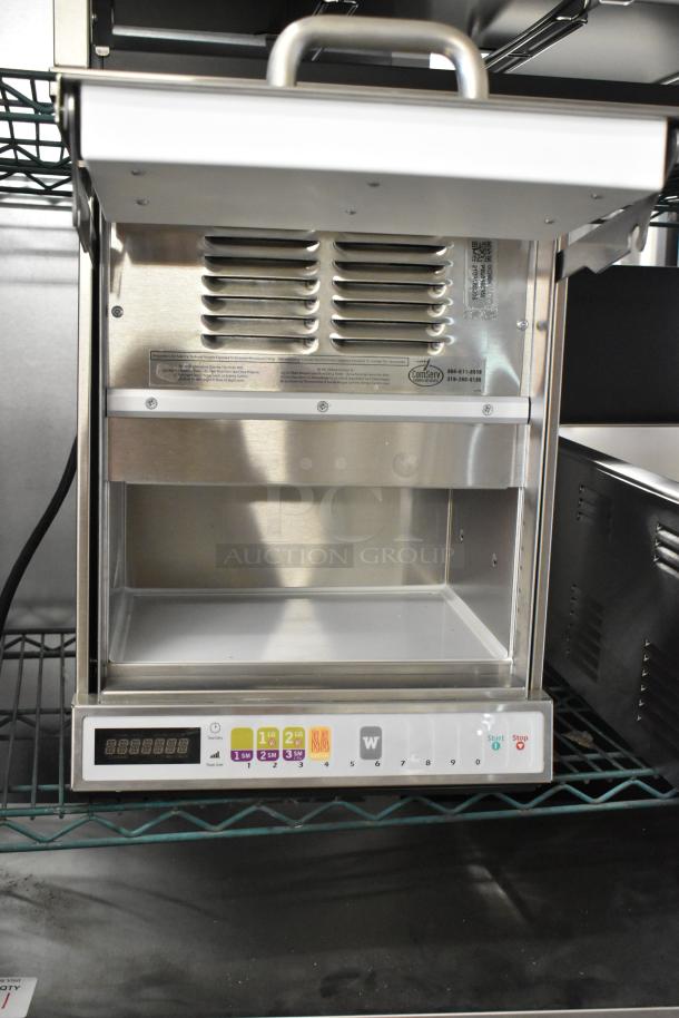 2021 Menumaster OC24BK commercial countertop microwave oven with stainless steel interior, digital controls, 208/240V, 1 phase.