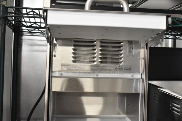 2021 Menumaster OC24BK commercial countertop microwave oven, stainless steel, 208/240V, 1 phase, excellent condition.