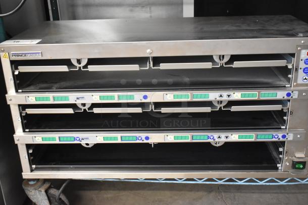 2021 Prince Castle EHB34-2 Commercial 3 Shelf / 12 Pan Extended Holding Bin, stainless steel, 208-240V, 1 Phase.