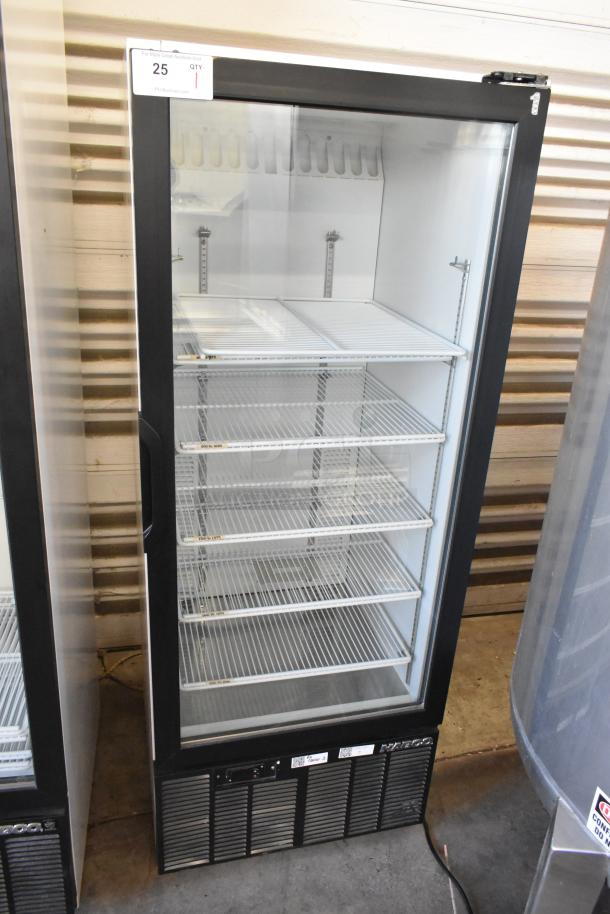 Habco SE12 metal commercial single-door reach-in cooler, poly-coated racks, 115 volts, 1 phase, used condition.