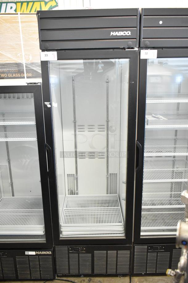 2019 Habco SE18 commercial cooler, single door, poly-coated racks, model SE18, excellent condition, 115V, 1 Phase.