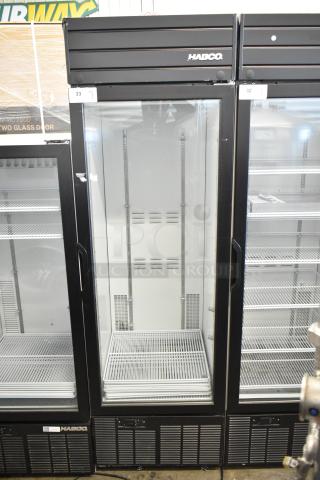 2019 Habco SE18 commercial cooler, single door, poly-coated racks, model SE18, excellent condition, 115V, 1 Phase.