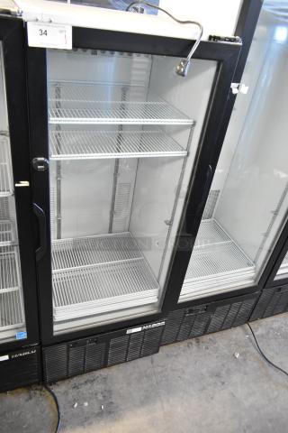 Habco SE12 Commercial Single Door Reach-In Cooler, poly-coated racks, 115V, 1 Phase, excellent condition, ideal for merchandisers.