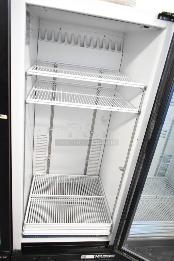 Habco SE12 Commercial Cooler Merchandiser, single door, poly-coated racks, 115 volts, 1 phase, excellent condition.