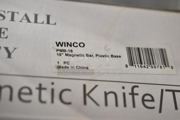 Winco PMB-18 18" Magnetic Bar with plastic base label, new condition, 1 piece, made in China.