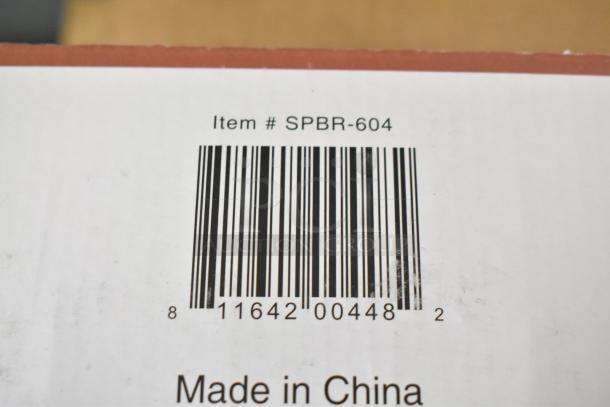 Barcode label, Item #SPBR-604, made in China. Part of 14 new scratch and dent items, including kitchen essentials.