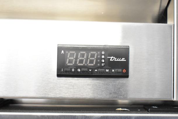 True T-23F-2-HC-MC commercial freezer control panel, brand new, digital display with settings, stainless steel surface.
