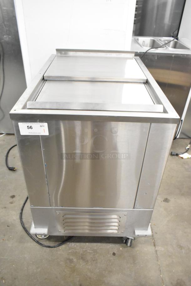 2021 H&K 52473-1 French Fry Freezer with fry basket holder, commercial casters, stainless steel, 115V, 1 phase.