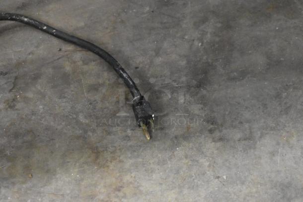 Groen N/HFP braising pan, commercial grade, natural gas powered, 106,000 BTU, black power cord, well-used condition.