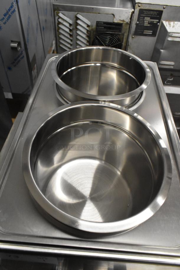 Brand new KoolMore CFW-4T countertop food warmer, scratch and dent condition, stainless steel, 110 volts, 1 phase.