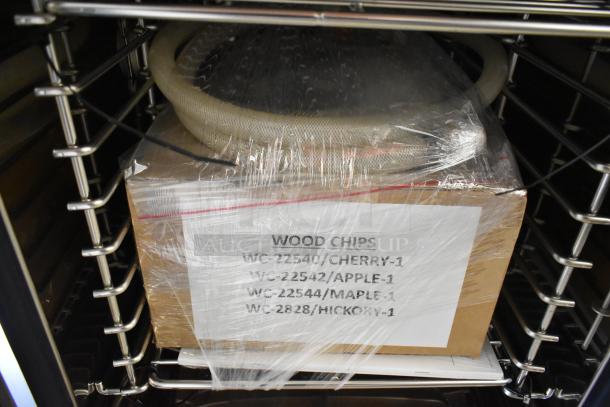 2022 Alto Shaam CTX4-10E combi oven in box with wood chips, 380-415V, 3 phase, boilerless, stainless steel, new condition.