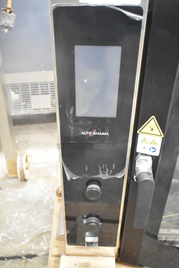Brand new 2022 Alto Shaam AR-7T commercial electric rotisserie oven, 7 spit, 380-415V, 1 phase, touch controls visible.