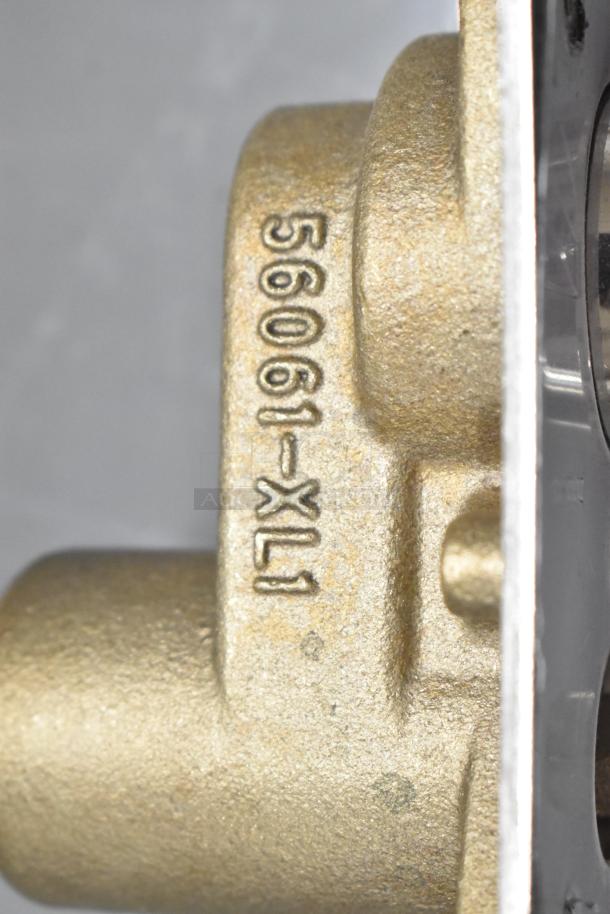 Zurn Elkay Z1321-CXL-8 Ecolotrol 8" wall hydrant, brass finish, marking 56061-XL1, brand new scratch and dent.