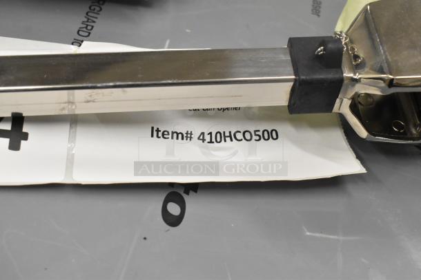 2 brand new items: Hamilton Beach HCO500 can opener, microwave replacement door. Item# 410HCO500 visible. Scratch and dent condition.