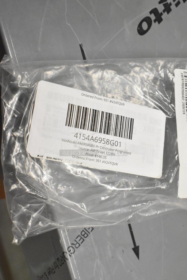 Brand new Hoshizaki 4A6958G01 Pr Controller in sealed packaging with label indicating order details and price.