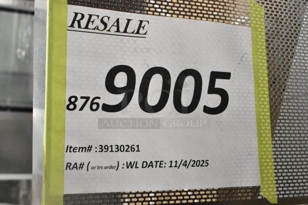 Auction item resale tag showing item number 39130261, with visible RA number and WL date of 11/4/2025.