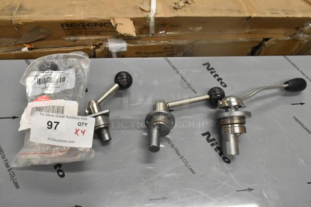 Set of four brand new Avantco 177PMX20SPB1 20 Qt. mixing speed handles. Includes packaging and auction label with quantity.