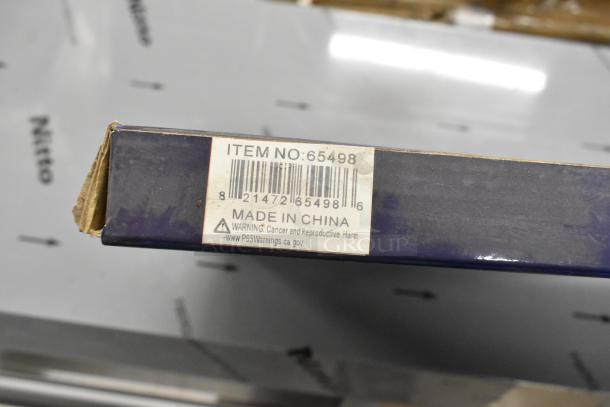 Boxed set of 3 light-up signs, including Open/Closed. Item No. 65498, Made in China. New condition, with warning label.