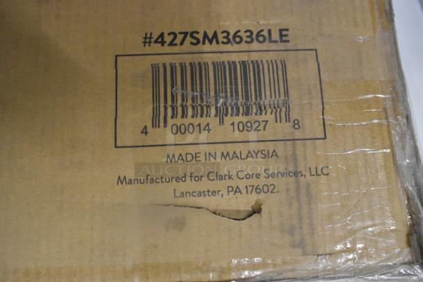 Lancaster Table & Seating Excalibur 36" x 36" Table Top, model 427SM3636LE, Made in Malaysia, packaging intact.